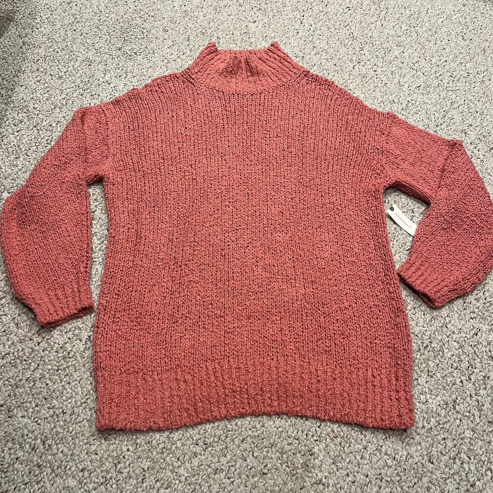 NEW Anthropologie The Need It Oversized Mock Neck Sweater XL Chunky Knit Casual